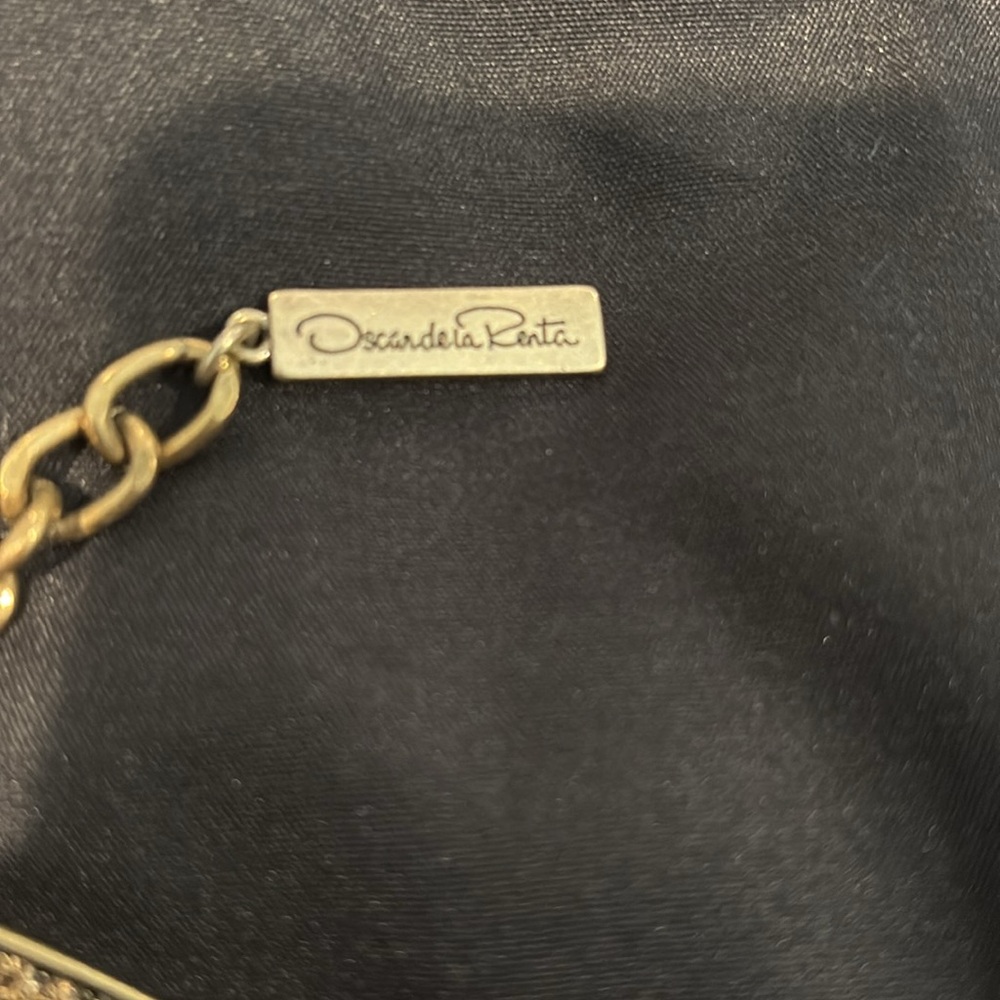 Oscar de la Renta Gold and Orange Statement Necklace - Picture 2 of 3